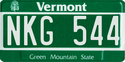 VT license plate NKG544