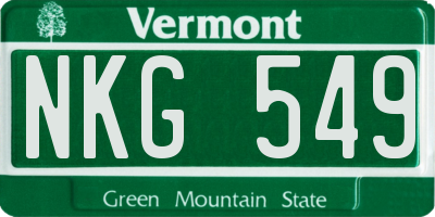 VT license plate NKG549