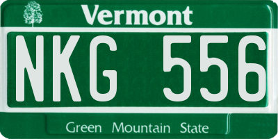 VT license plate NKG556