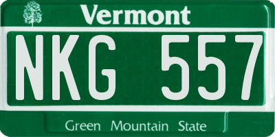 VT license plate NKG557