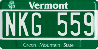 VT license plate NKG559
