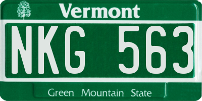 VT license plate NKG563