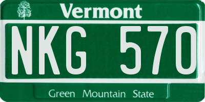 VT license plate NKG570