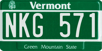 VT license plate NKG571