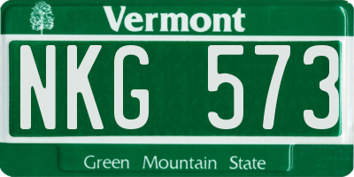 VT license plate NKG573