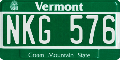 VT license plate NKG576