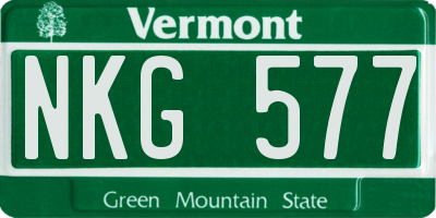 VT license plate NKG577