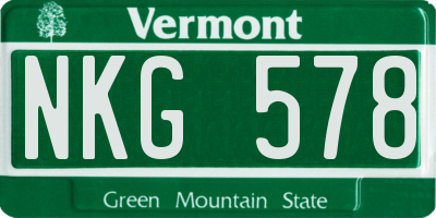 VT license plate NKG578