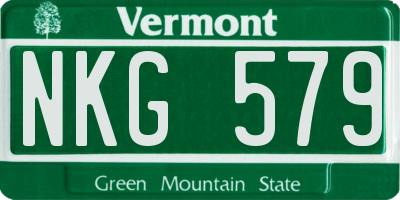 VT license plate NKG579
