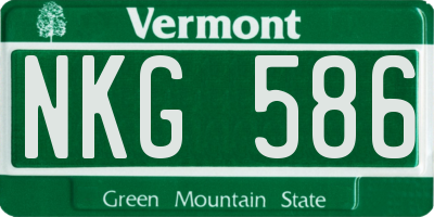 VT license plate NKG586
