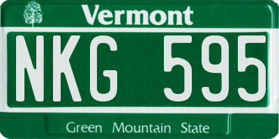 VT license plate NKG595