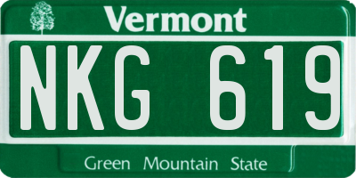 VT license plate NKG619