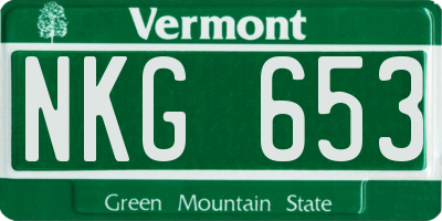 VT license plate NKG653