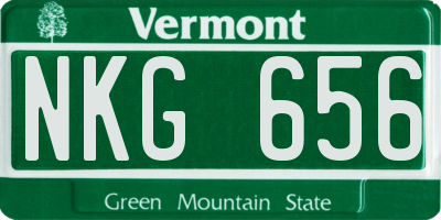 VT license plate NKG656