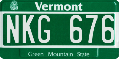 VT license plate NKG676