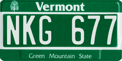 VT license plate NKG677