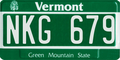 VT license plate NKG679