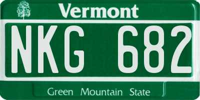 VT license plate NKG682