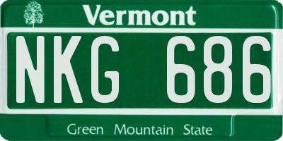 VT license plate NKG686