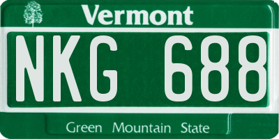 VT license plate NKG688