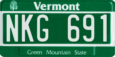VT license plate NKG691