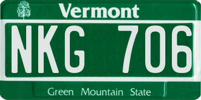 VT license plate NKG706