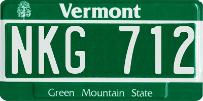 VT license plate NKG712