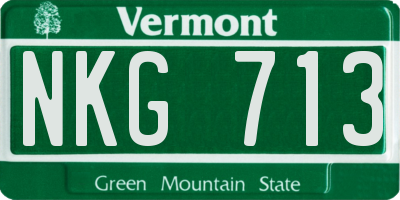 VT license plate NKG713
