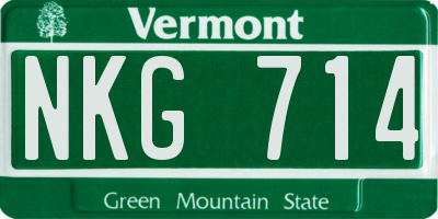 VT license plate NKG714