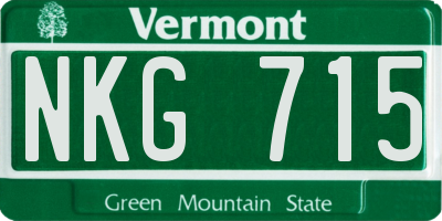 VT license plate NKG715