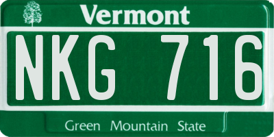 VT license plate NKG716