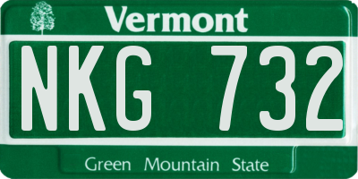 VT license plate NKG732