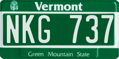 VT license plate NKG737