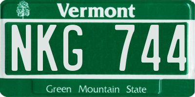 VT license plate NKG744