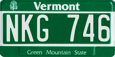 VT license plate NKG746