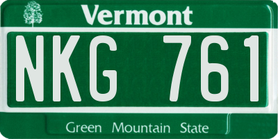 VT license plate NKG761