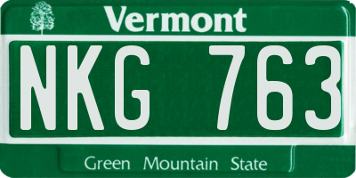 VT license plate NKG763