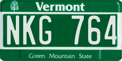 VT license plate NKG764