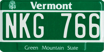 VT license plate NKG766