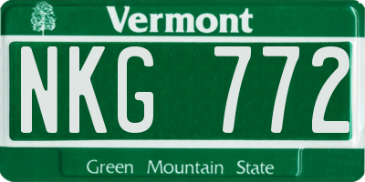 VT license plate NKG772