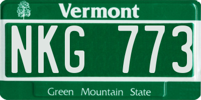 VT license plate NKG773