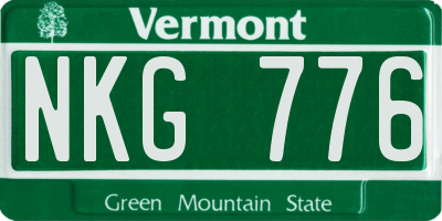 VT license plate NKG776