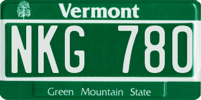 VT license plate NKG780
