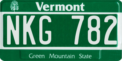 VT license plate NKG782