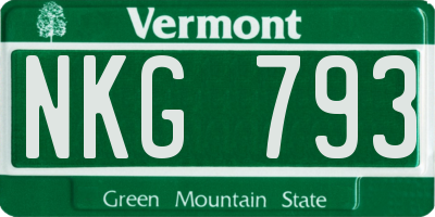 VT license plate NKG793
