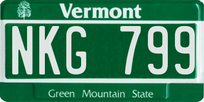 VT license plate NKG799