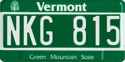 VT license plate NKG815