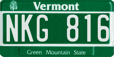 VT license plate NKG816