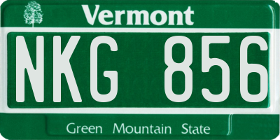 VT license plate NKG856