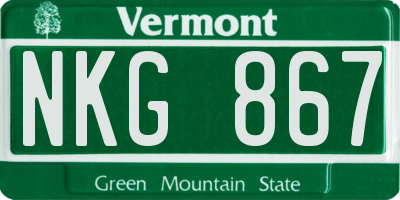 VT license plate NKG867